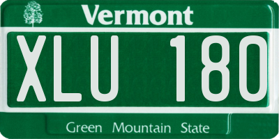 VT license plate XLU180