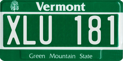 VT license plate XLU181