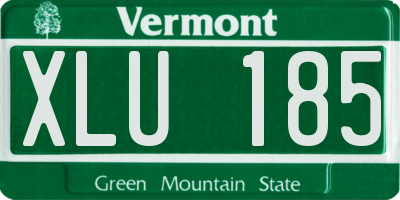 VT license plate XLU185