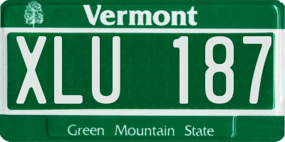 VT license plate XLU187