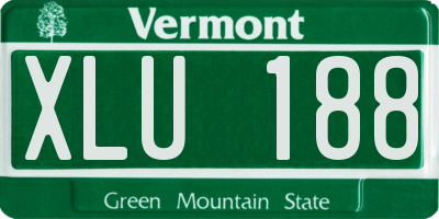 VT license plate XLU188