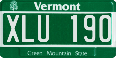 VT license plate XLU190