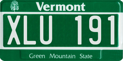 VT license plate XLU191