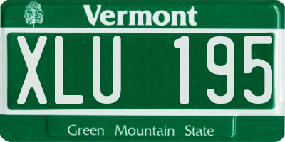 VT license plate XLU195