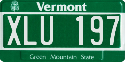 VT license plate XLU197