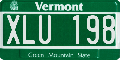 VT license plate XLU198