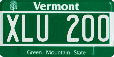 VT license plate XLU200