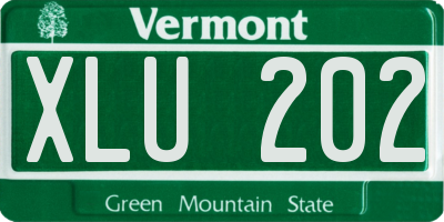 VT license plate XLU202