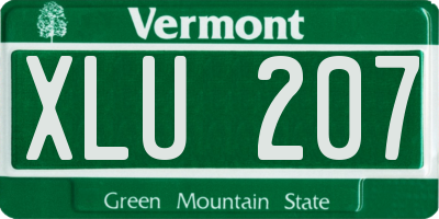 VT license plate XLU207