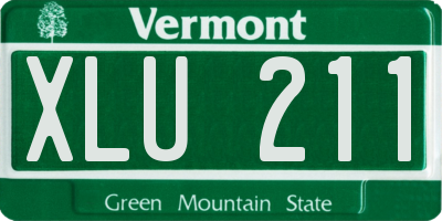 VT license plate XLU211