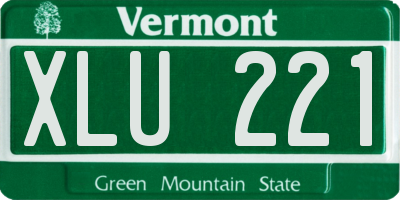 VT license plate XLU221