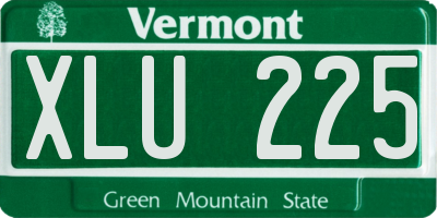 VT license plate XLU225