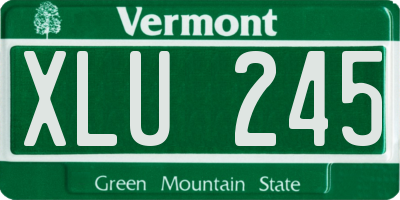 VT license plate XLU245