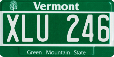VT license plate XLU246