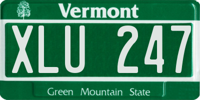 VT license plate XLU247