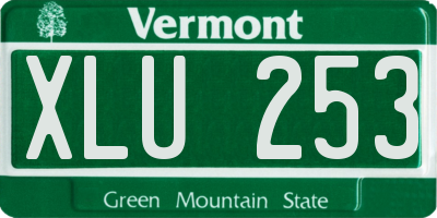 VT license plate XLU253