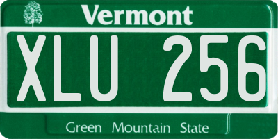 VT license plate XLU256