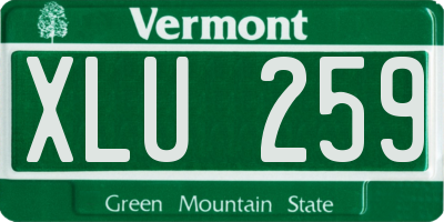 VT license plate XLU259