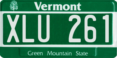 VT license plate XLU261