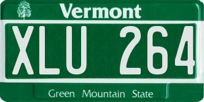 VT license plate XLU264