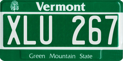 VT license plate XLU267