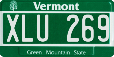 VT license plate XLU269