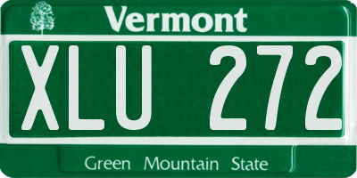 VT license plate XLU272