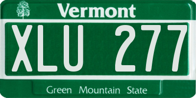 VT license plate XLU277