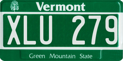 VT license plate XLU279