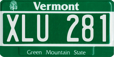 VT license plate XLU281