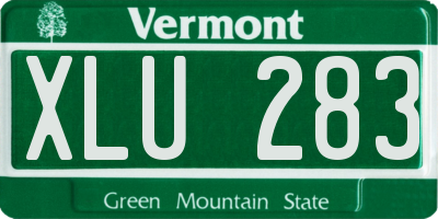 VT license plate XLU283