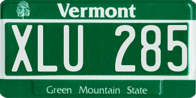 VT license plate XLU285