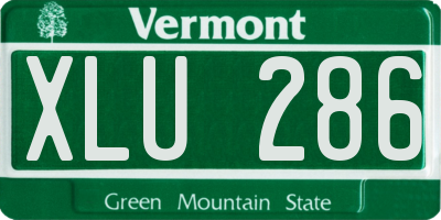 VT license plate XLU286