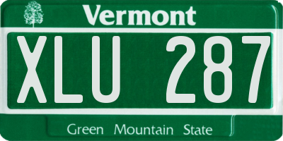VT license plate XLU287
