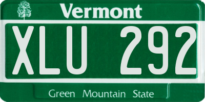 VT license plate XLU292