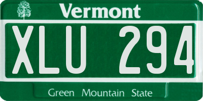 VT license plate XLU294