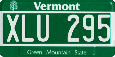 VT license plate XLU295