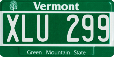VT license plate XLU299