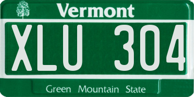 VT license plate XLU304