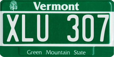 VT license plate XLU307