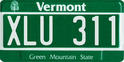 VT license plate XLU311