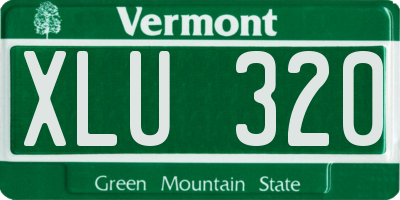 VT license plate XLU320