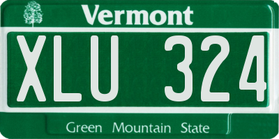 VT license plate XLU324