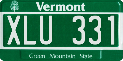 VT license plate XLU331