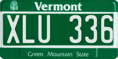 VT license plate XLU336
