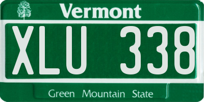 VT license plate XLU338