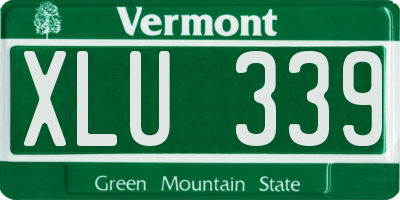 VT license plate XLU339