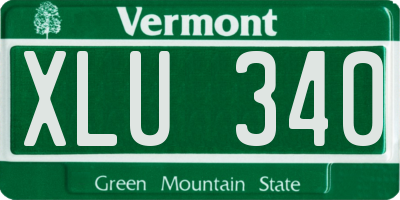 VT license plate XLU340