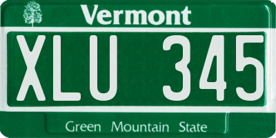 VT license plate XLU345
