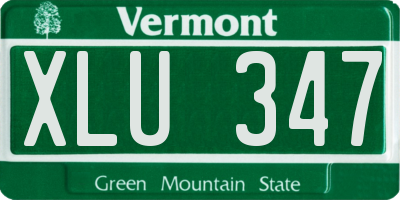 VT license plate XLU347